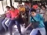 Passengers Inside A Bus Thrown Violently Out Of There Seats During A Crash