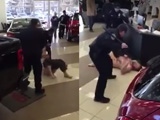 Crazy Naked Man Tasered By Indianapolis Police In A Car Dealership