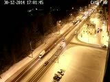 Another Russian Makes A Stupid Crossing Attempt On An Icy Road