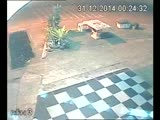 Scooter Rider Slams His Head Hard Into Roadside Table