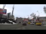 Ukraine protests - Molotov police chase