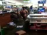 Fat Black Chick Destroys A Gas Station!