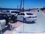 Car Slams In To Parked Cars Hitting One Man Getting In to His Car