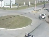 Speeding Biker Slams Into The Back Of A Pickup