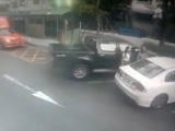 Car Lands Upside Down After Driving Off A Multistorey Car Park