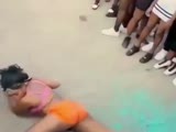 Chick Does A Hand Stand And Acts Like Nothing Happened!