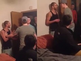 Guy Knocks Out Another With A Quick Elbow For Pulling A Knife On Him