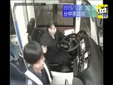 female chinese bus driver faints after collision