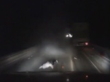 Driver Rides Over Two Crash Victims On A Dark Russian Road