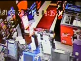 Surveillance shows fired Convenience store employee tackle and pummel robber