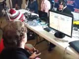 Big girl is super pissed! Tries to manhandle a gamer as he celebrates