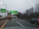 New Jersey Driver Films the Heart-Stopping Second a Big Rig Misses his Car by Inches and Crashes into On Coming Traffic
