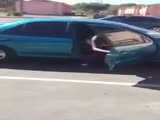 Girl pulls out a gun during a heated catfight
