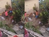 Drunk Man Beating Up His Wife Gets Knocked Out When She Bricks Him