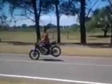 Man Showing Off On His Bike Rides Into The Path Of A Speeding Car