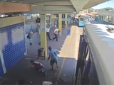 Crazed Lunatic Stabs Passenger On A Bus And Then Picks Up The Knife Looking For Another Victim