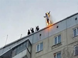 Russian Sets Himself On Fire And Jumps Off A Building