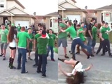 Girl Accidently Knocked Out During St Paddys Day Brawl