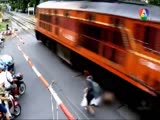 You Won't Believe Your Eyes When you See How Close This Girl Comes to Instant Death by Train