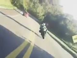 Speeding biker hits the car