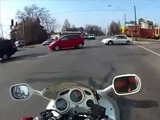 Biker Doesn't Like Traffic Blocking The Lane But Ends Up Smashed Up Trying To Make A Point