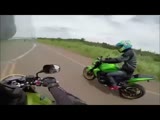 Motorcycle Stunt Goes Wrong