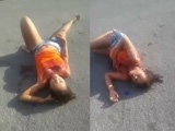 Pretty Girl In Daisy Duke Shorts Agonizing In The Street After Being Shot