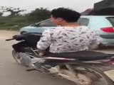 Riding like a boss ends up with an accident