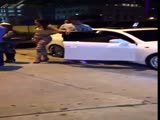 Screaming chicks fight outside the club