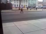 Man Runs Into Traffic