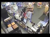 Idiot Robber Falls On His Ass, Loses Disguise