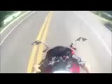 High speed race ends badly for the rider