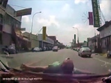 Chinese Pedestrian Has Two Attempts At An Insurance Job