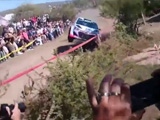 Rally Car Loses Control And Plows Into Spectators