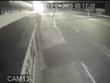 Speeding Car Furiously Smashes Into Light Pole