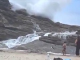 Huge Wave Sends Tourists Beach Vacation Into A Nightmare