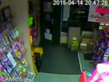 Knife-wielding robber foiled by shopkeeper