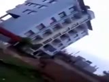 Residential building collapses after earthquake in Nepal