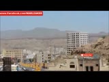 A Houthi rebel Scud Missile explodes after a Saudi Arabian air strike in the Yemeni