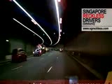 biker was hit by car in tunnel