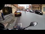 bicyclist is blind or just an idiot