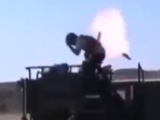 Mortar Round Fires Straight Into Their Own Truck As It Fizzles Out