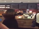 Psycho Starbucks Manager Flips Out on Customer!