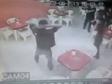 Robber Pretending To Pull Hi Pants Up Shot By Police During Robbery