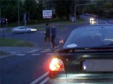 Cyclist Smashed Crossing On The Crosswalk