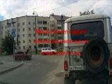 Oblivious Cyclist Goes For A Ride On The Hood Of A Lada