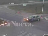 Biker Impacts Car At Great Speed Sending The Rider To Intensive Care