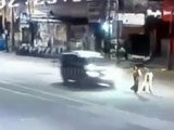 Indian Driver Runs Stragiht Over A Pedestrian And Keeps Going