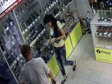 Female Shop Assistant Punch To The Floor By Thug