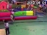 Girl Killed After Bouncy Castle Is Carried Away By A Strong Wind